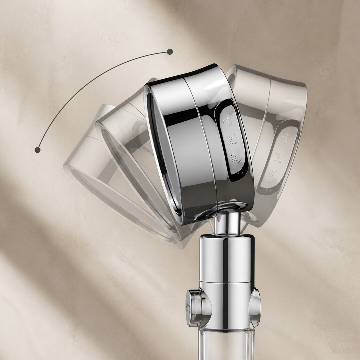 Silver ILMARA S1 adjustable showerhead angle