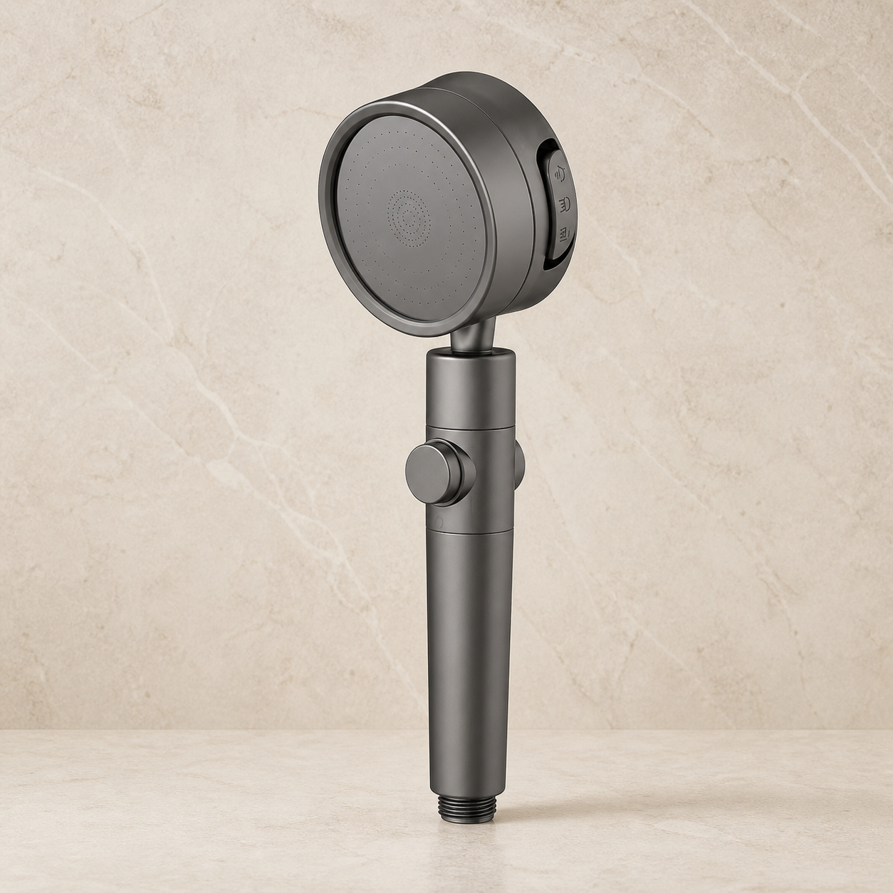 ILMARA S1 filtered showerhead in Grey with opaque handle